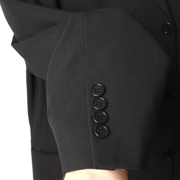 Hugo Boss Einstein Sigma Suit 100% Virgin Wool Crepe Black Classic Blazer Pants - Picture 11 of 16